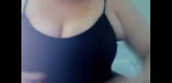  Hot curvy busty teacher teases her sexy body on cam